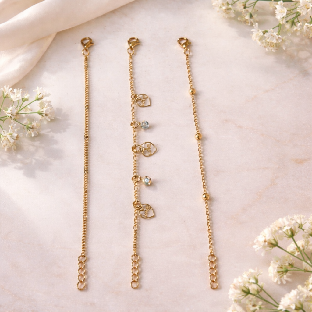 Set of 3 Heart & Love Charm Bracelet