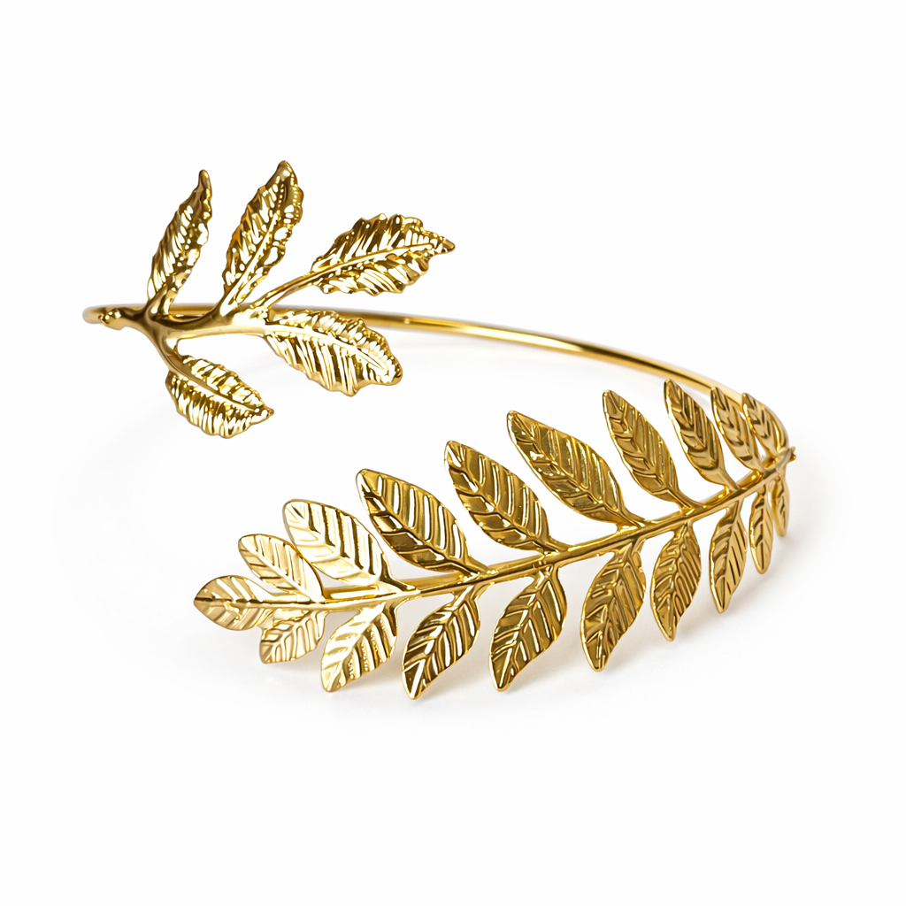 Gold Leaf Pattern Arm Cuff