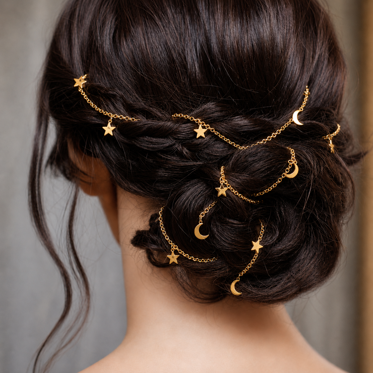 Moon & Stars Waterfall Hair Vein