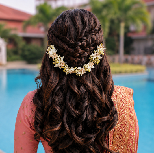 Hair Gajra Tassel With Floral And Butterfly Design