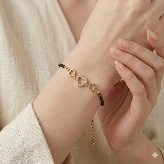 Love Heart Mangalsutra Bracelet