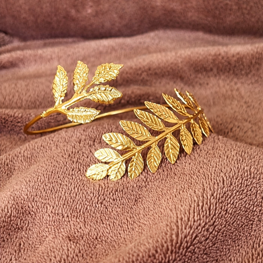 Gold Leaf Pattern Arm Cuff