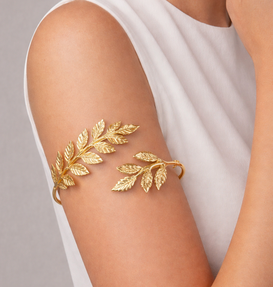 Gold Leaf Pattern Arm Cuff
