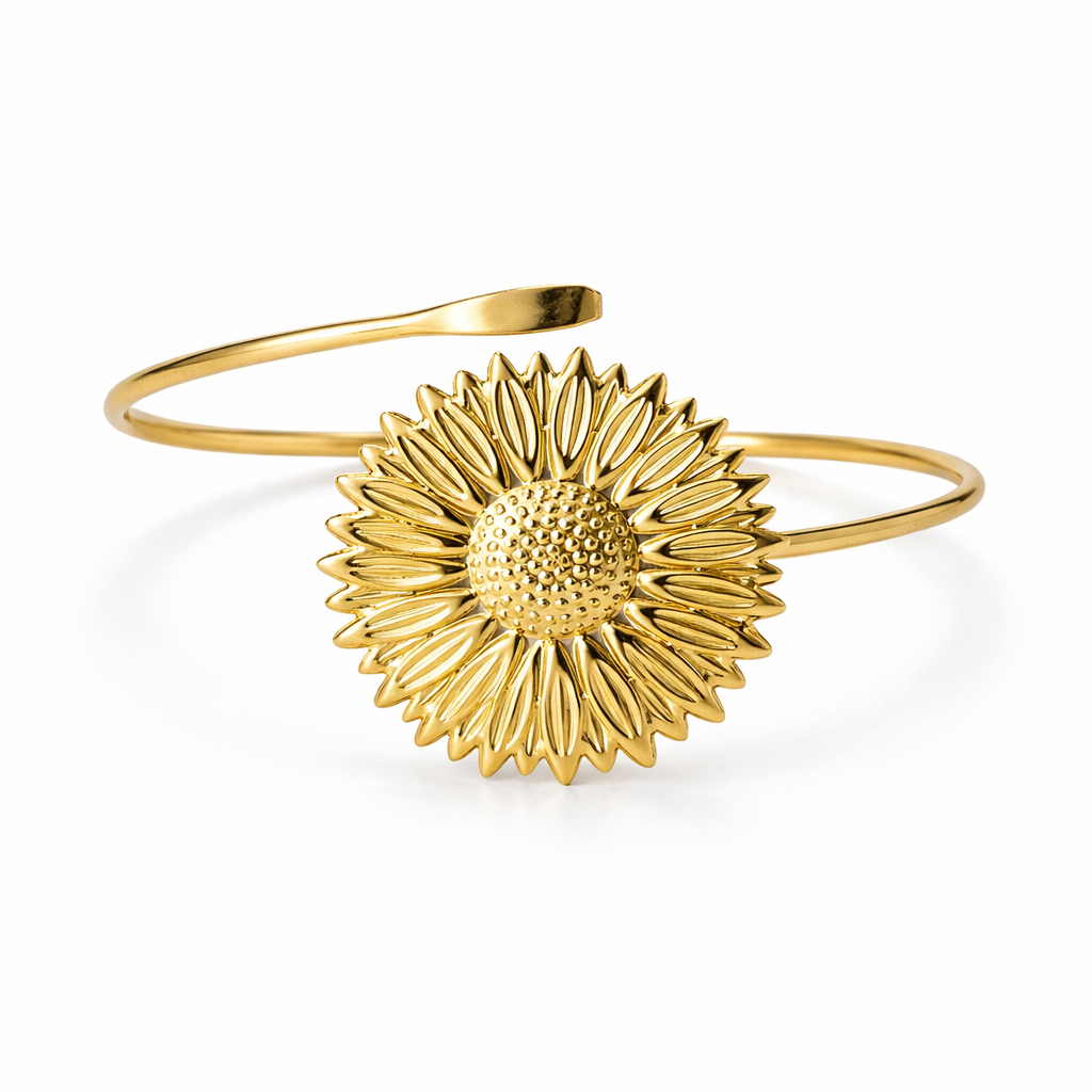 Gold Sunflower Arm Cuff