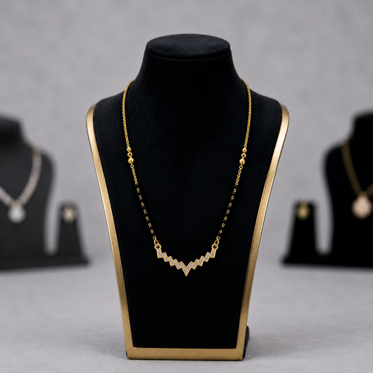 ZigZag Diamond Mangalsutra Necklace
