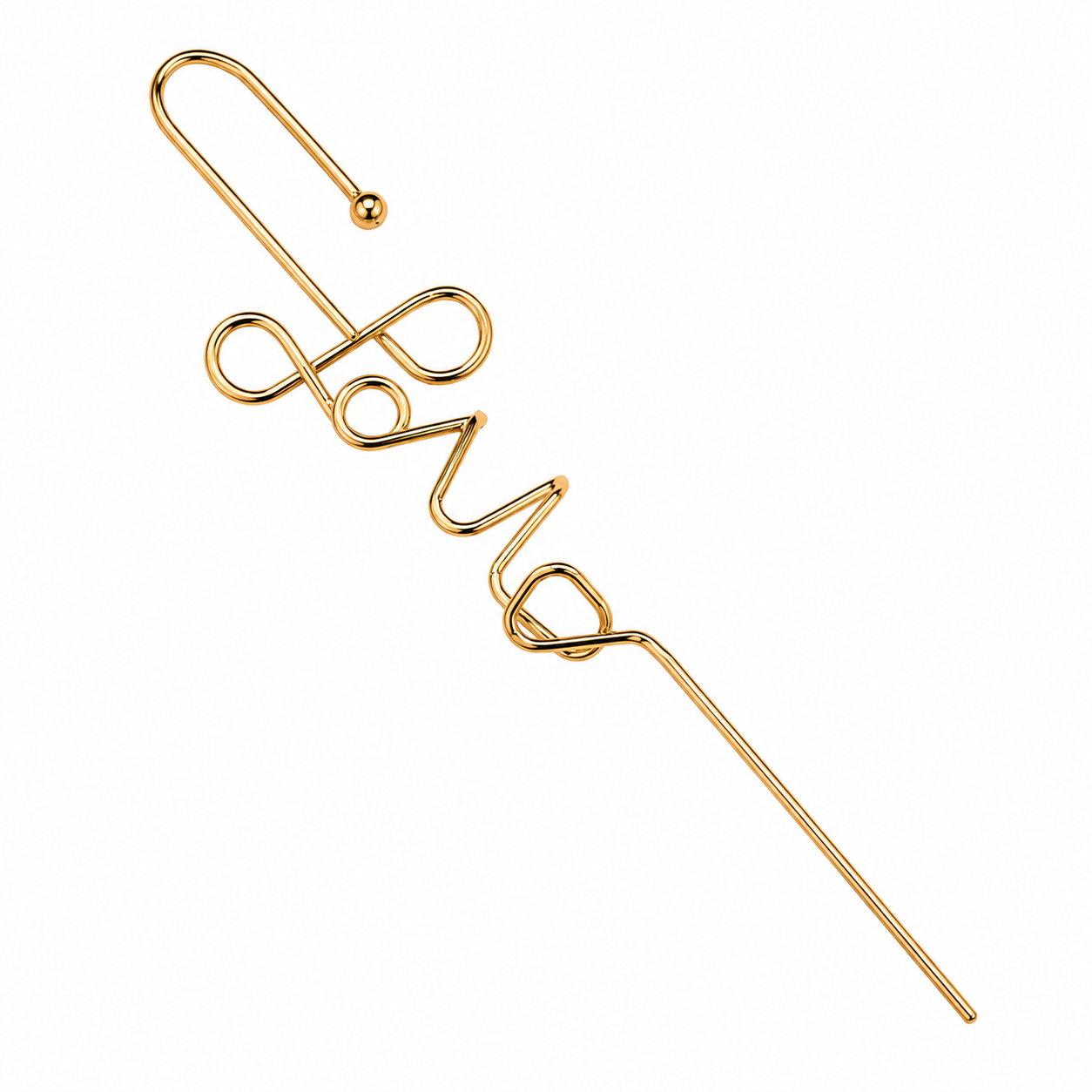 Romantic Love Signature Needle Ear Cuff Earrings