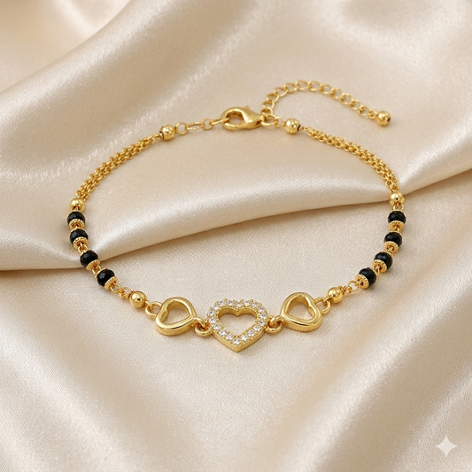 Love Heart Mangalsutra Bracelet