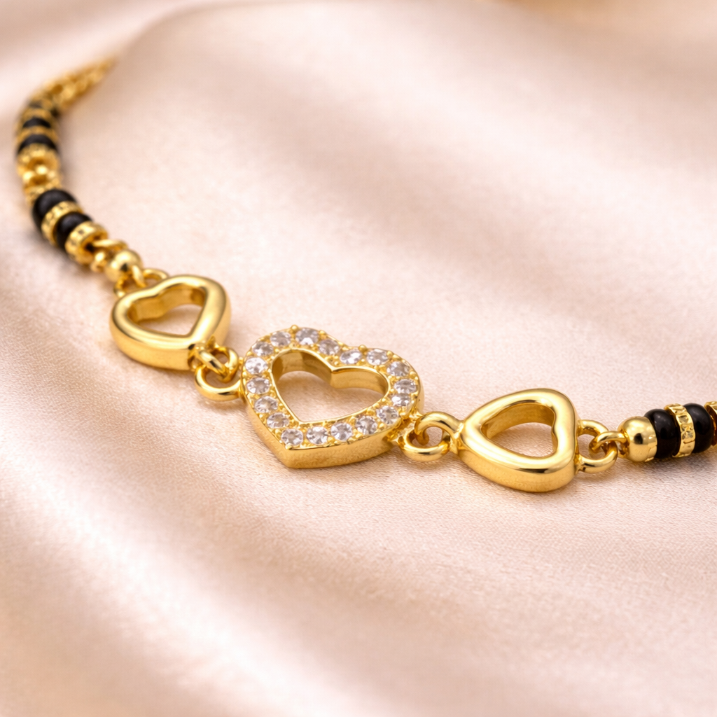Love Heart Mangalsutra Bracelet